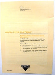 SP- POWER OF ATTORNEY GENERAL FORM 1  Special Order Only G00045