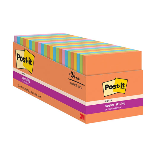 NOTES POST-IT 76X76MM 654-24SSAU-CP RIO/ENERGYB PK24   G00209