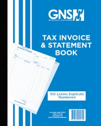 INVOICE/STATEMENT BOOK GNS 570 10X8 DUPLICATE 100LF   G00570