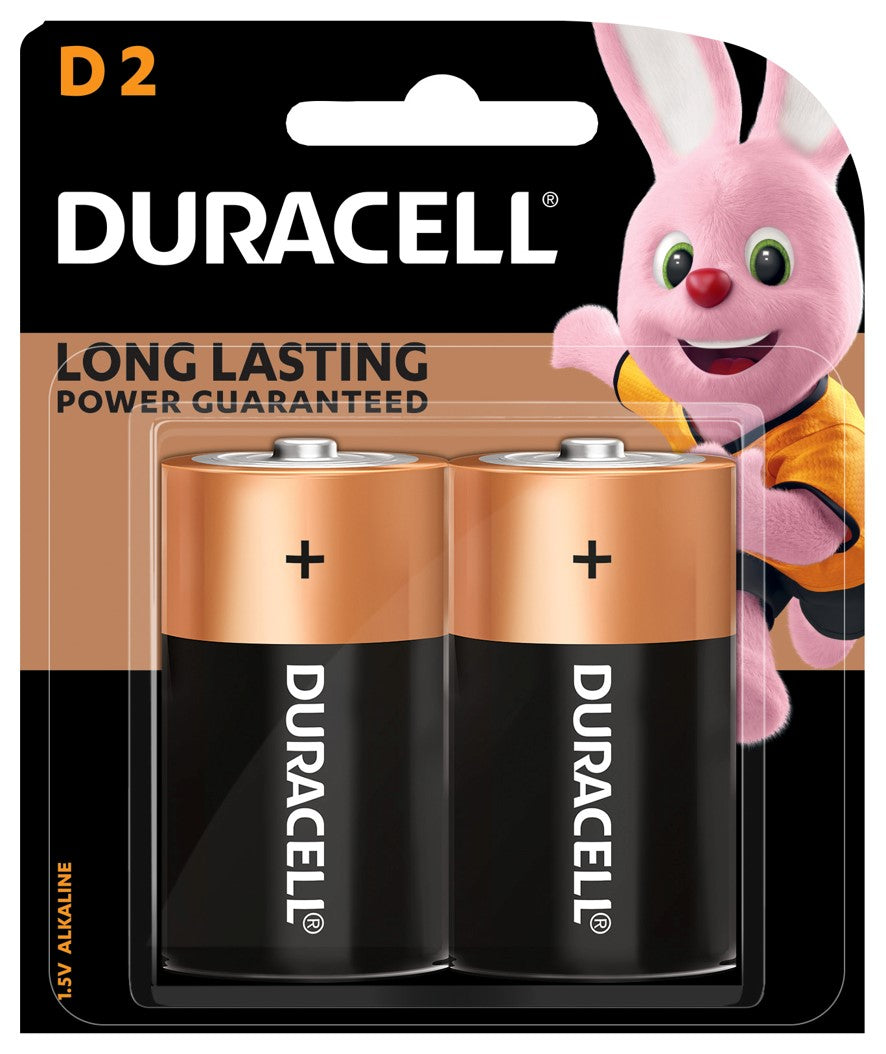 BATTERY DURACELL ALK D BP2   G01219