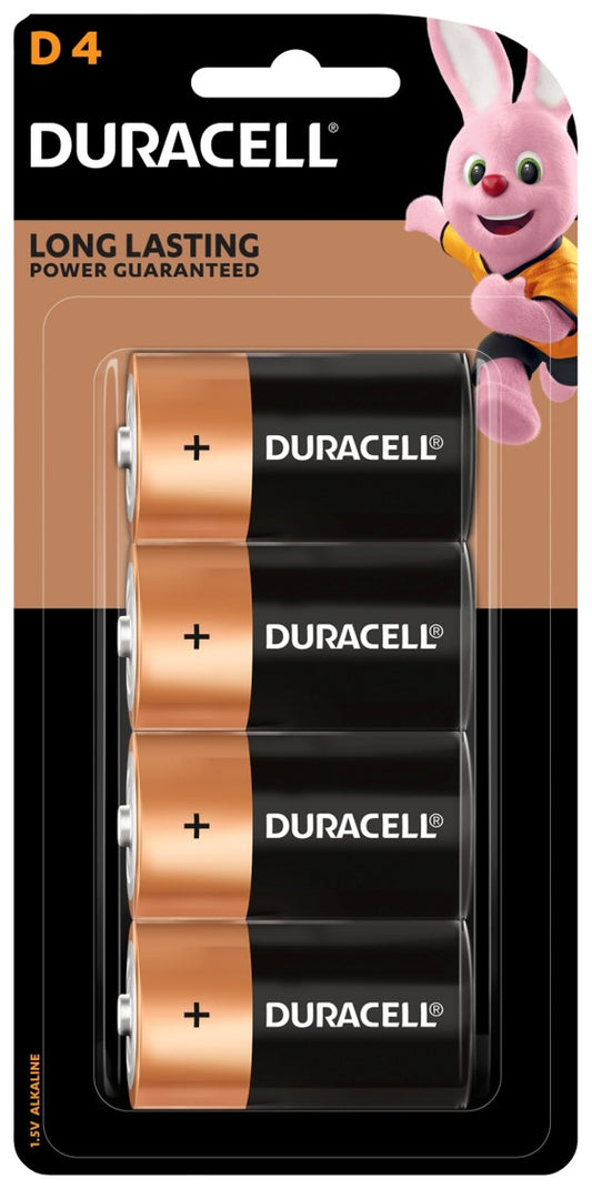 BATTERY DURACELL ALK D BP4   G01223