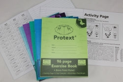 EXERCISE BOOK PROTEXT 225X175MM 8MM RULED PP COVER 96PG CROCODILE   G01402