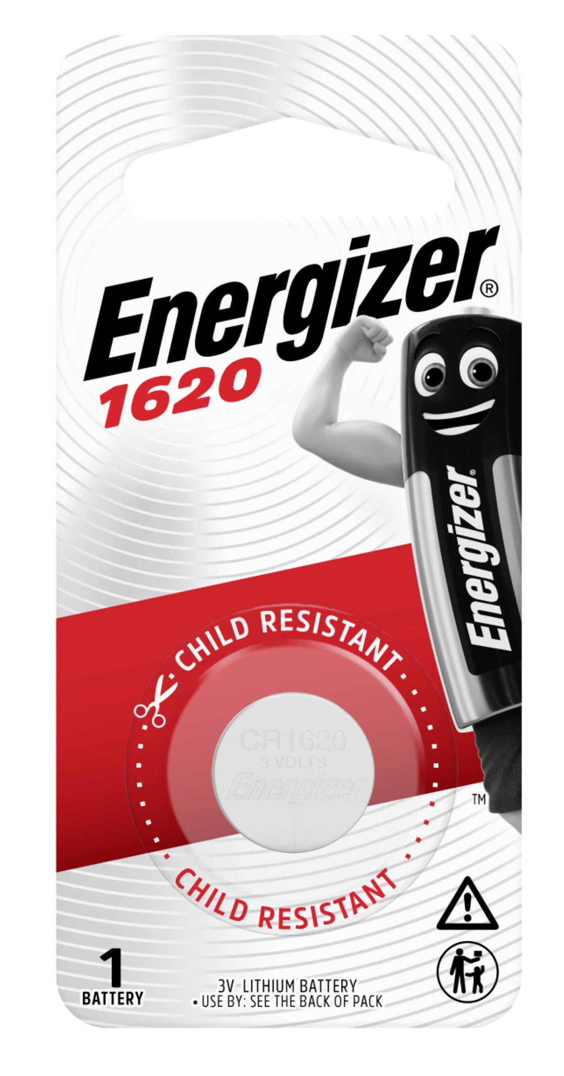 BATTERY ENERGIZER CAL/WATCH/GAMES #CR1620BP1 3V   G01620