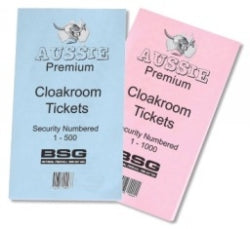 TICKETS CLOAK ROOM PAD 1-1000  Special Order Only G01813