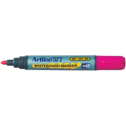 MARKER WHITEBOARD ARTLINE 577 3MM BULLET NIB PINK   G02389