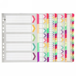 DIVIDERS MARBIG A4 MANILLA FLUORO 31 TAB   G02733