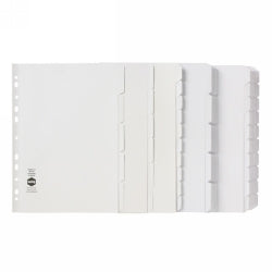 DIVIDERS MARBIG A4 MANILLA 5 TAB REINFORCED STRIP WHITE   G02737