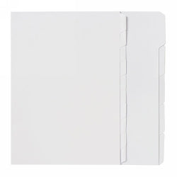 DIVIDERS MARBIG A4 UNPUNCHED 5 TAB WHITE   G02755