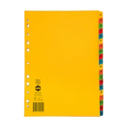 DIVIDERS MARBIG A4 MANILLA A-Z TAB BRIGHT   G02762