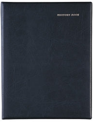 VISITORS BOOK DEBDEN A4 SHORT WIRO 64LF PVC BLACK   G02820