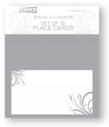 PLACE CARD SET OZCORP SILVER   G03045