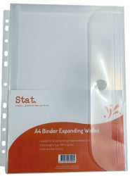 EXPANDING BINDER WALLET STAT A4 CLEAR   G03090