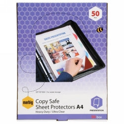 SHEET PROTECTORS MARBIG A4 HEAVYWEIGHT BX50   G04126