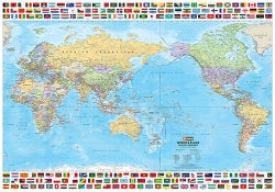 MAP HEMA WORLD FLAGS LAMINATED   G04303