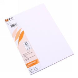 BOARD QUILL A4 LINENBOND WHITE PK25   G06206