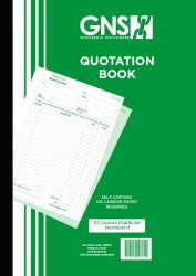 QUOTE BOOK GNS 9600 A4 DUPLICATE CARBONLESS 50LF   G09600