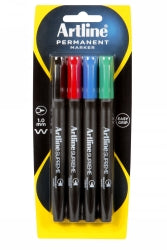 MARKER ARTLINE SUPREME PERMANENT 1.0MM ASST PK4   G09737