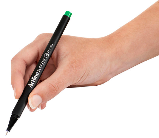 PEN ARTLINE SUPREME 0.4MM FINELINE GREEN   G09749