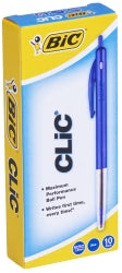 PEN BIC BP CLIC M10 MEDIUM BLUE BX10   G09936