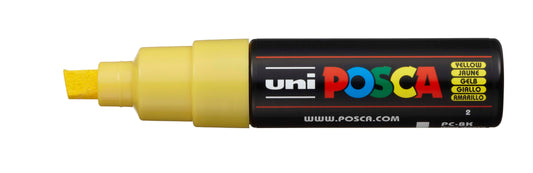 MARKER UNI POSCA PC8K CHISEL TIP YELLOW   G10269E