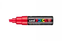 MARKER UNI POSCA PC8K CHISEL TIP RED   G10270E