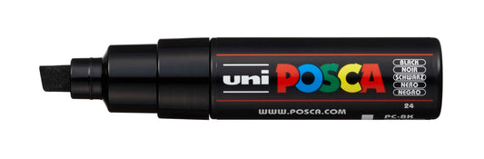 MARKER UNI POSCA PC8K CHISEL TIP BLACK   G10271E