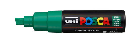 MARKER UNI POSCA PC8K CHISEL TIP GREEN   G10272E