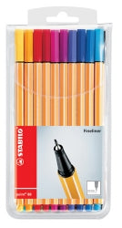 PEN STABILO FIBRE TIP POINT 88 0.4MM ASST PK20   G10309