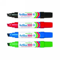 MARKER ARTLINE 100 PERMANENT 12MM CHISEL NIB ASST BX6   G10631