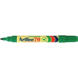 MARKER ARTLINE 70 PERMANENT 1.5MM BULLET NIB GREEN   G10636