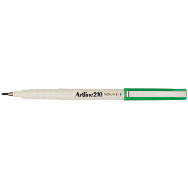 PEN ARTLINE FINELINER 210 0.6MM MEDIUM GREEN   G10659