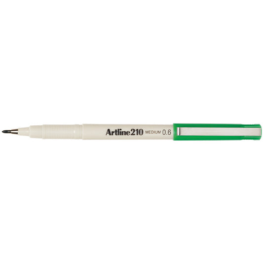 PEN ARTLINE FINELINER 210 0.6MM MEDIUM GREEN   G10659