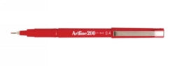 PEN ARTLINE FINELINER 200 0.4MM FINE RED   G10664