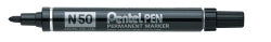 MARKER PENTEL N50 PERMANENT BULLET BLACK BX12   G10973