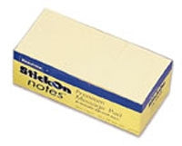 STICK ON NOTES B/TONE 50X76 YELLOW PK12   G11020