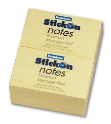 NOTES STICK ON 76X125MM YELLOW   G11050