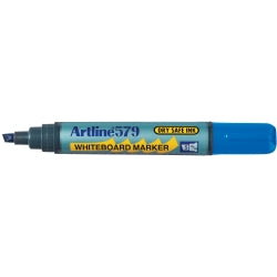 MARKER WHITEBOARD ARTLINE 579 5MM CHISEL NIB BLUE   G11063