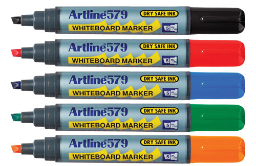 MARKER WHITEBOARD ARTLINE 579 5MM CHISEL NIB ASST BX12   G11064