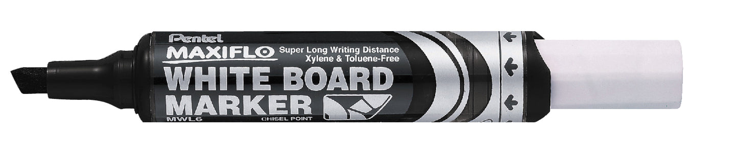 MARKER WHITEBOARD PENTEL #MWL6 MAXI CHISEL BLACK   G11086