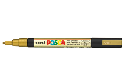 MARKER UNI POSCA PC3M BULLET TIP GOLD   G11302E