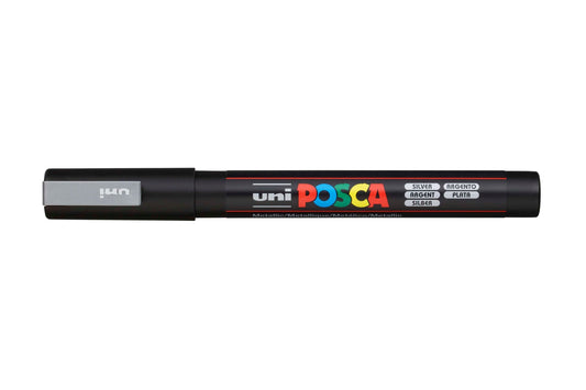 MARKER UNI POSCA PC3M BULLET TIP SILVER   G11308E