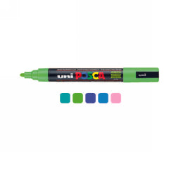 MARKER UNI POSCA PC5M ASST NEW COLOURS BX12   G11314