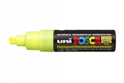 MARKER UNI POSCA PC8KF CHISEL FLUORO YELLOW   G11388