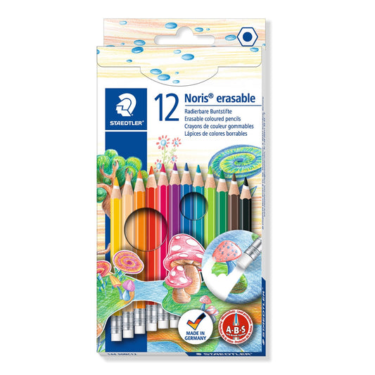 PENCIL COLOURED STAEDTLER NORIS CLUB ERASABLE 12'S   G12001