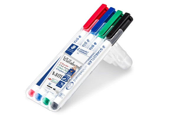 MARKER WHITEBOARD STAEDTLER 301 1MM ASST WLT4   G12006