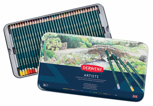 PENCIL COLOURED DERWENT ARTISTS TIN 36   G12011