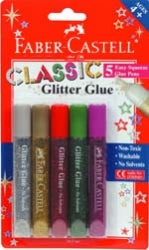 GLITTER GLUE FABER CLASSIC CRD5   G12024