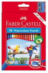 PENCIL COLOURED FABER-CASTELL RED RANGE WATERCOLOUR PK36   G12037