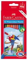 PENCIL COLOURED FABER-CASTELL RED RANGE WATERCOLOUR PK12   G12044