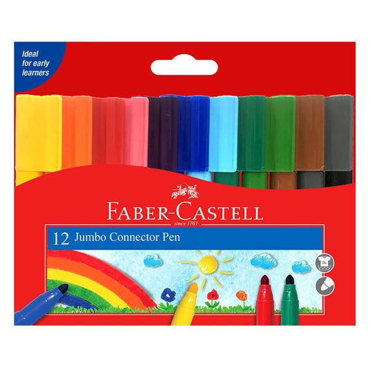 MARKER FABER-CASTELL JUMBO CONNECTOR PENS WLT12   G12180